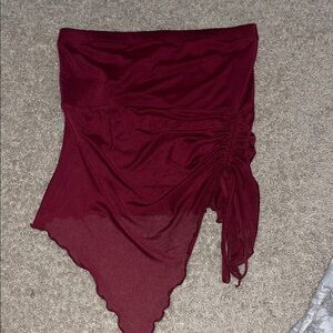 Elegant Red Crop Top